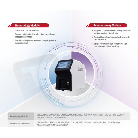 Analizor automat POCT de hematologie si imunofluorescenta DP-H20